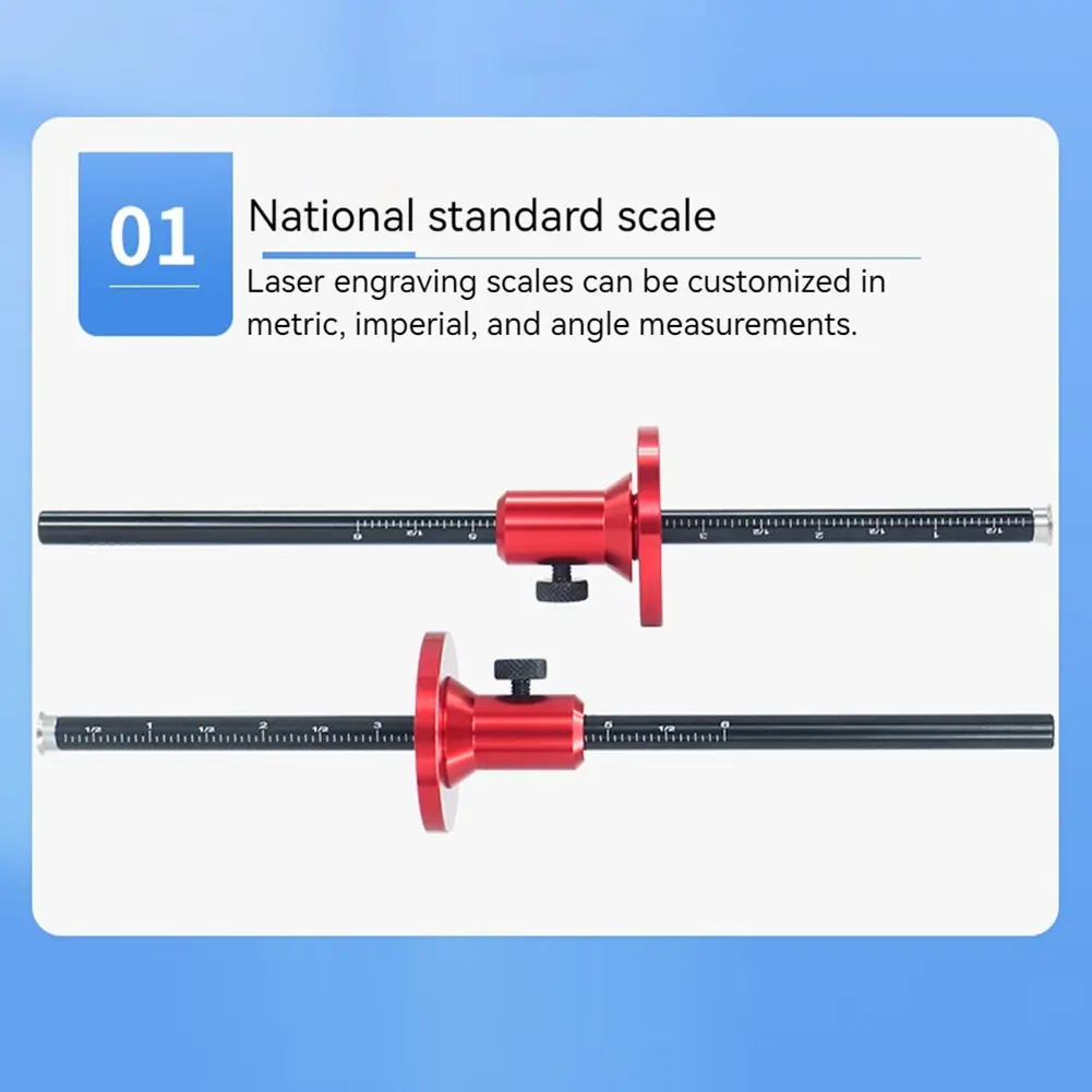 European Blade Scriber Adjustable Multi-Function Measuring Tool Auxiliary Positioning Ruler for Woodworking Furniture Repair