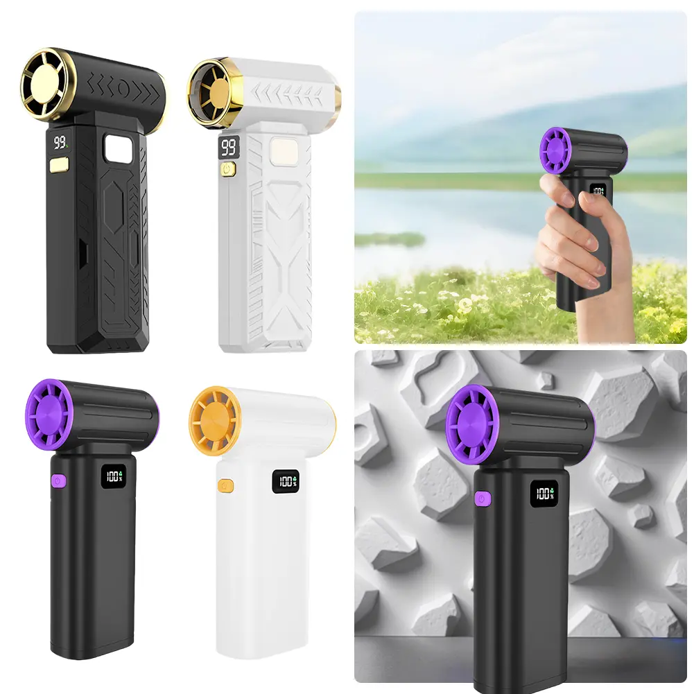 Mini Turbo Fan Jet Dry Mini Blower Multifunctional Powerful Air Blower USB Rechargeable Portable Turbo Jet Fan for Home Car Pets