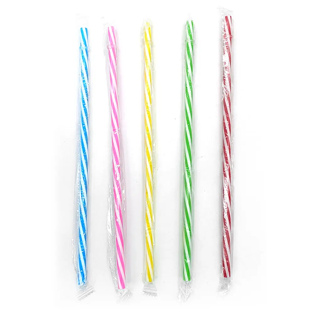100Pcs Cocktail Straw with Straw Brush Flexible Plastic Straw Reusable Colored Drinking Straws Wedding Party Supplies Straw