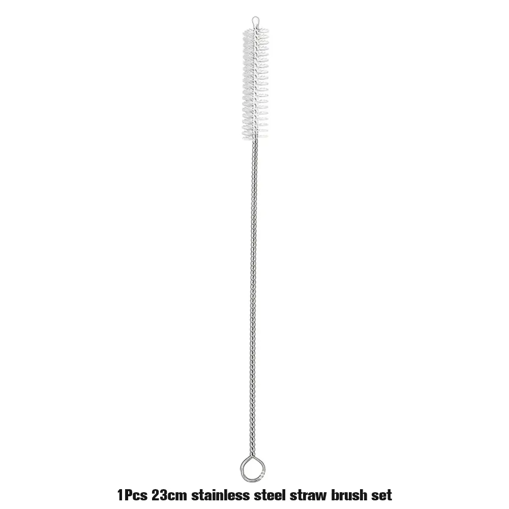 100Pcs Cocktail Straw with Straw Brush Flexible Plastic Straw Reusable Colored Drinking Straws Wedding Party Supplies Straw