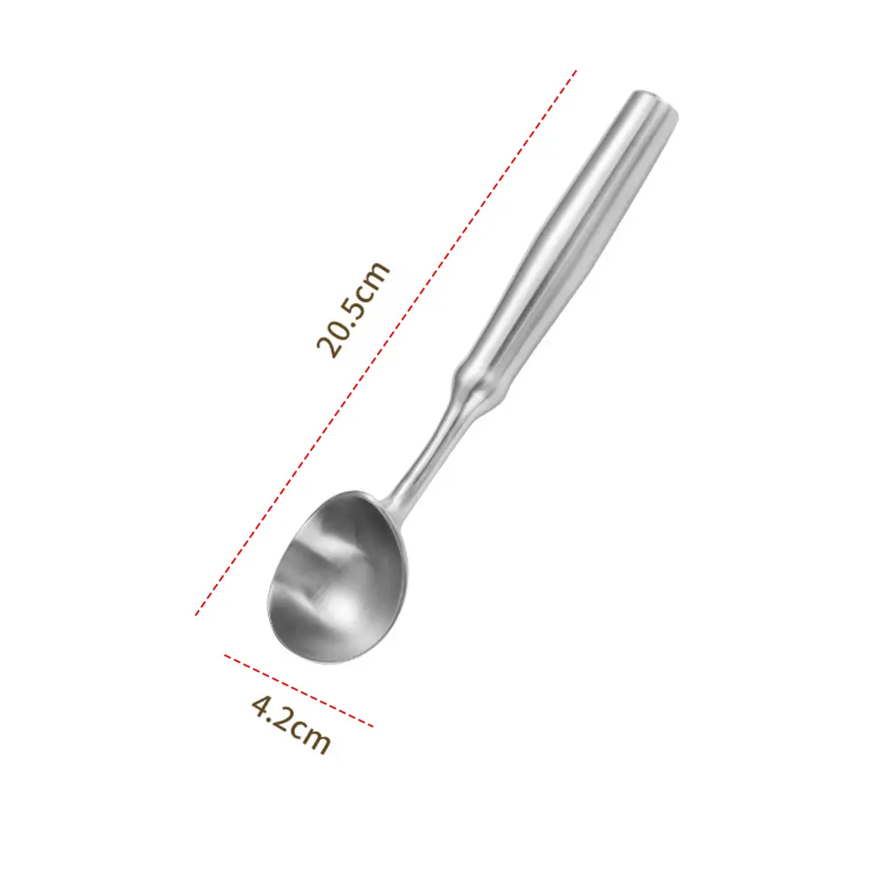 Stainless Steel Ice Cream Scoop Non Stick Cookie Spoon Multifunctional Cookie Dough Scoop One-Piece Design for Watermelon Fruits