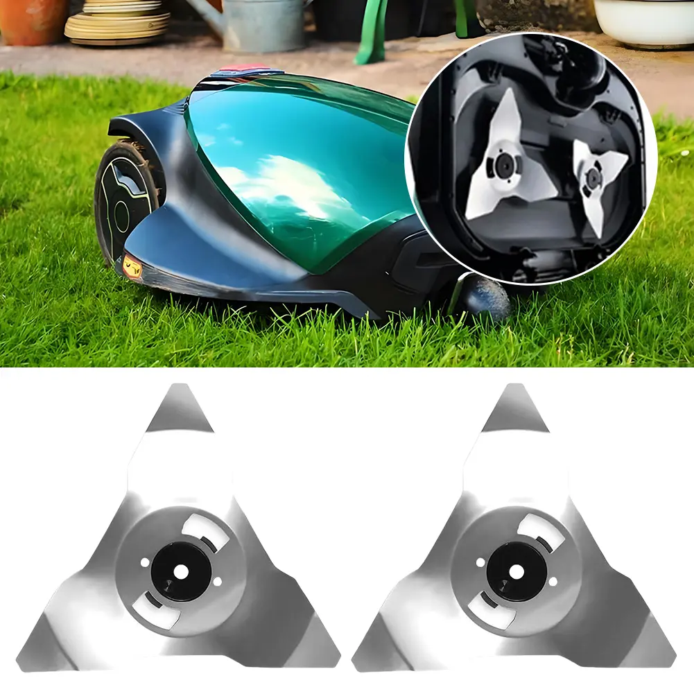 Stainless Steel Lawn Robot Blade Grass Trimmer Replacement Blade Cutting Blade and Buckle for Robomow RS RC Automatic Lawn Mower