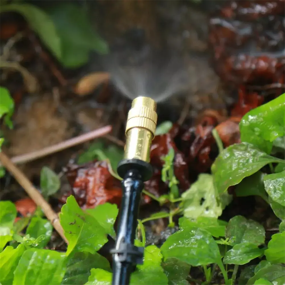 10pcs Adjustable Barbed Copper Sprayer Gardening Water Irrigation Misting Sprinkler Cooling Humidify Disinfection Sprayer