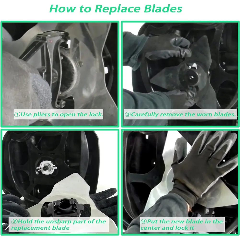 Stainless Steel Lawn Robot Blade Grass Trimmer Replacement Blade Cutting Blade and Buckle for Robomow RS RC Automatic Lawn Mower