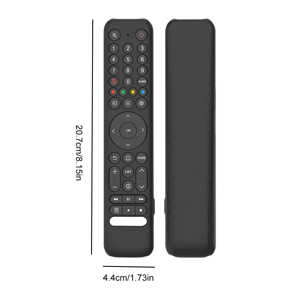 Silicone Remote Case for TCL RC716/RC833 Remote Protective Case Anti-Slip Remote Cover Shockproof Protective Sleeve with Lanyard