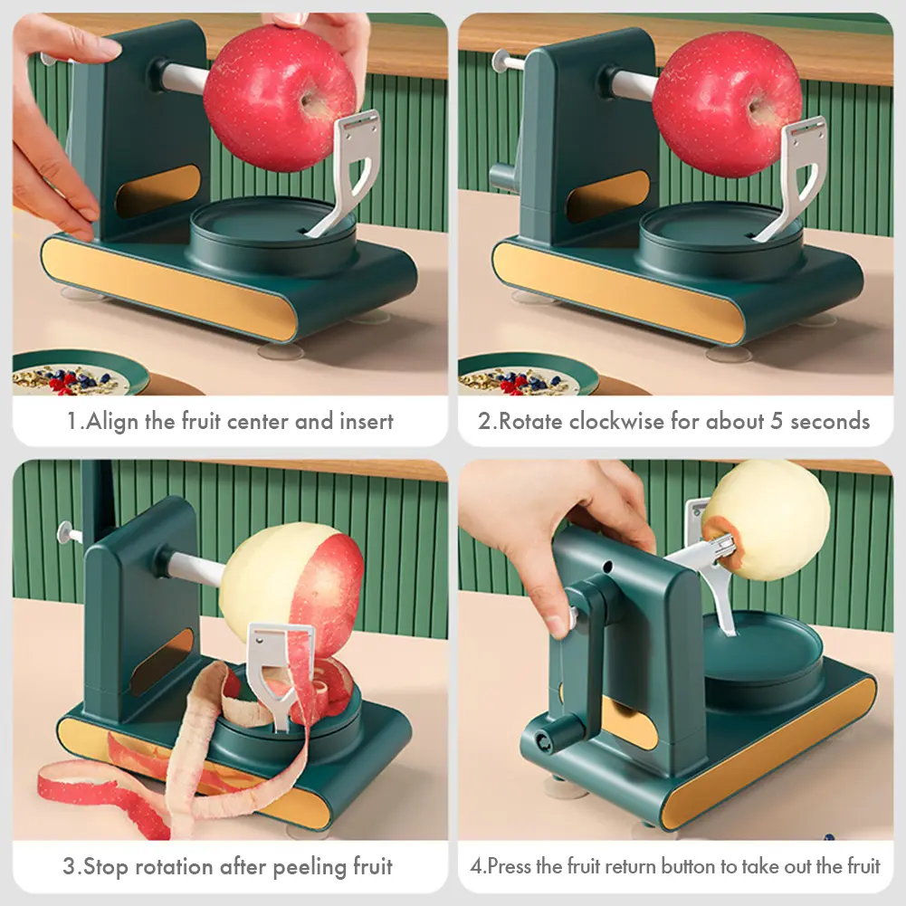 Apple Peeler Machine Multifunction Rotary Fruit Peeler Manual Fruit Apple Peeler With Cutting Apple Slicer Kitchen Gadgets Tools