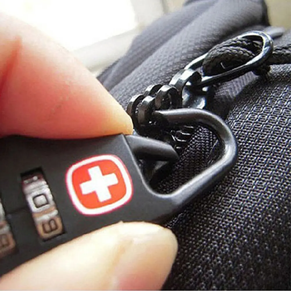 1-10PCS Portable Alloy Lock Handbag Padlock Outdoor Travel Luggage Zipper Backpack Safe Anti-theft Combination Code Number Lock