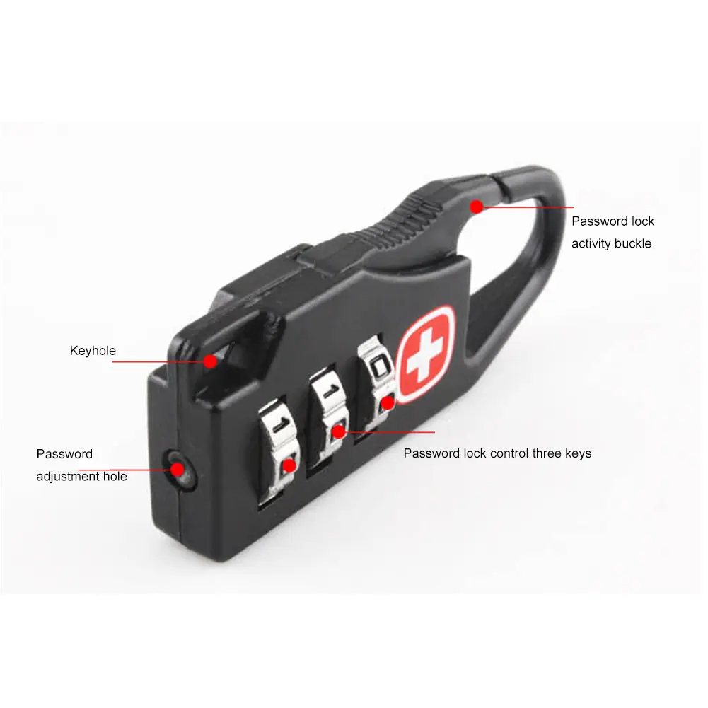 1-10PCS Portable Alloy Lock Handbag Padlock Outdoor Travel Luggage Zipper Backpack Safe Anti-theft Combination Code Number Lock