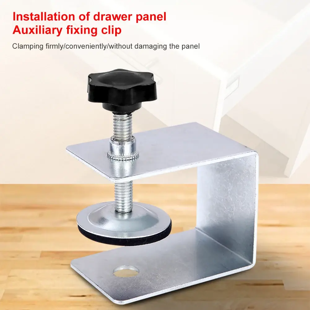 1/2pcs Drawer Front Fixing Jig Stainless Steel G-shaped Drawer Front Installation Clamp Hardware Durable Woodworking Gadgets
