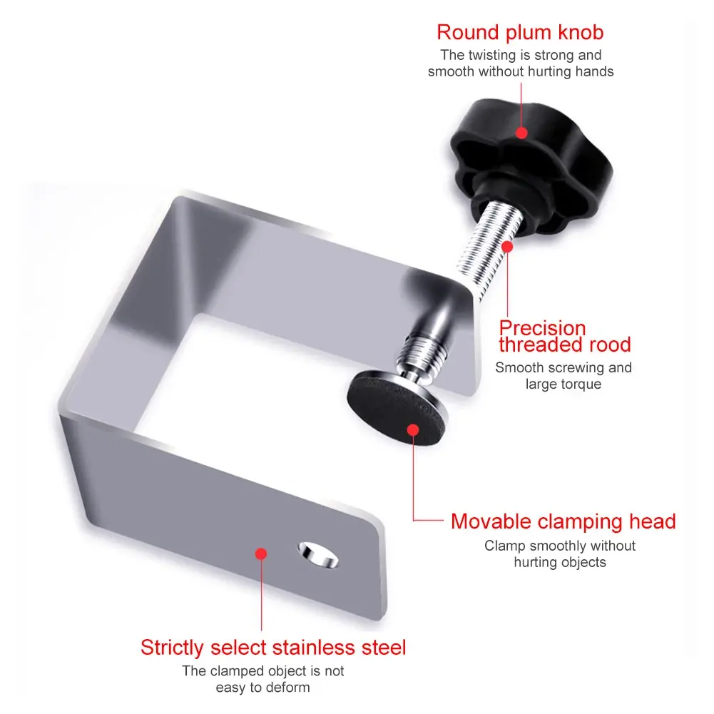 1/2pcs Drawer Front Fixing Jig Stainless Steel G-shaped Drawer Front Installation Clamp Hardware Durable Woodworking Gadgets