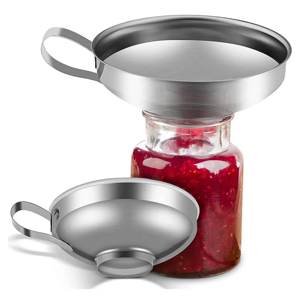 Stainless Steel Funnel Canning Funnel Dishwasher Safe Oil Pouring Tool Kitchen Funnel for Liquid Solid Dressing