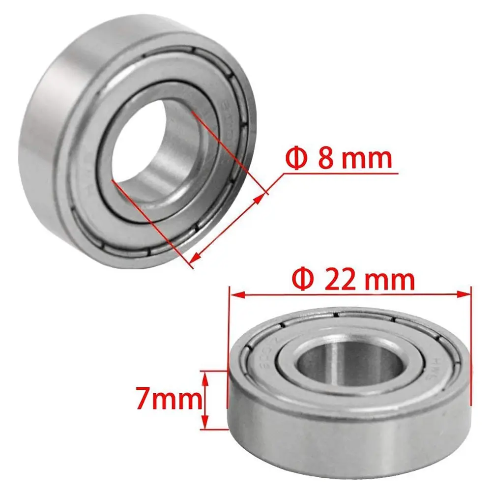 10PCS Ball Bearings Miniature High Carbon Steel Bearing 608zz Bearing 687zz 608rs 623zz 626zz 688zz 625ZZ 685zz 3D Printer Parts