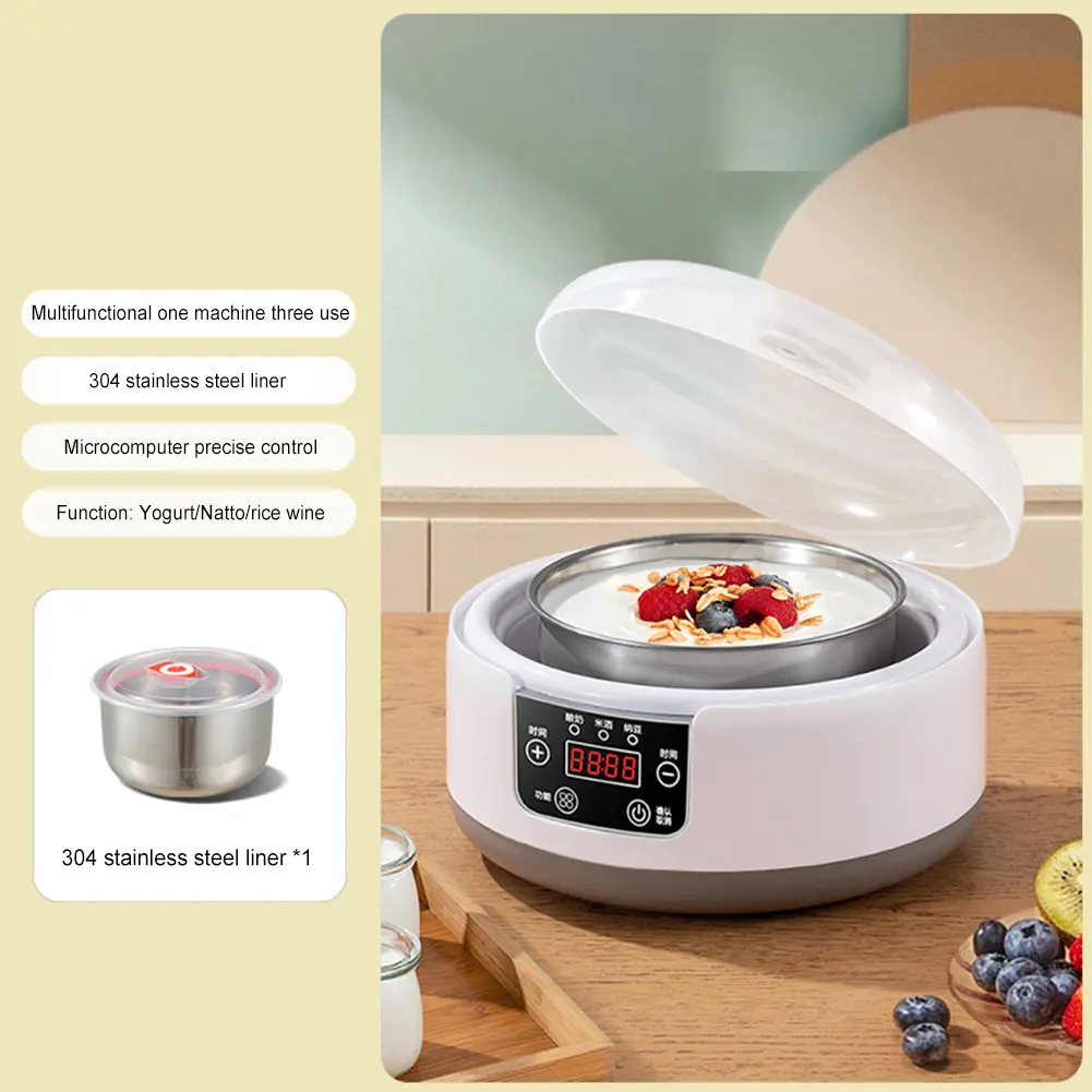 1.2L Automatic Yogurt Maker Constant Temperature Multi-Function Yogurt Machine Low Noise Wine Ferment Machine for Home Kitchen
