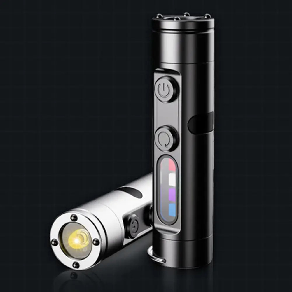 Portable Mini Flashlight Emergency Torch Rechargeable Magnetic LED Tactical Flashlight with Hat Clip Super Brighten Camping Ligh