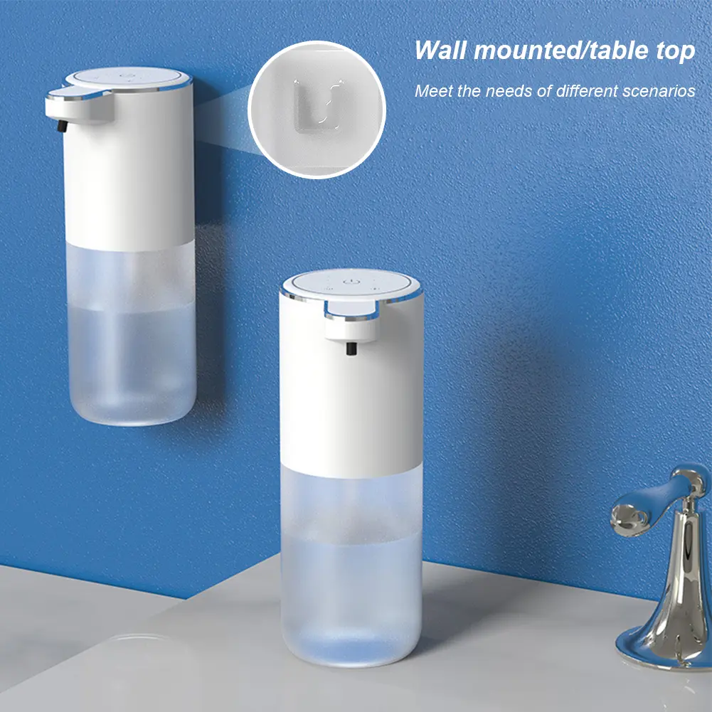 400ML Infrared Liquid Soap Dispenser Waterproof Liquid Hand Soap Dispenser Pump Large Capacity Rechargeable for Bathroom Kitchen