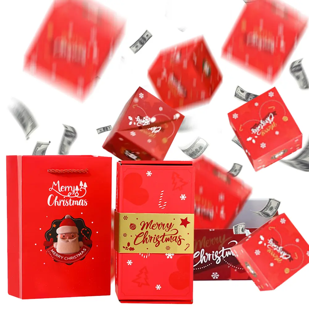 Pop Up Money Box for Cash Gift DIY Folding Paper Box Money Pop Up Surprise Bounce Box Explosions Envelope Surprise Gift Box