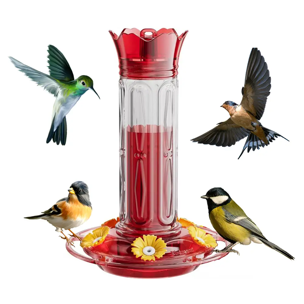 Hummingbird Feeder Ant and Bee Proof Bird Feeder with 5 Feeding Ports Wild Bird Feeder for Outdoors Hanging