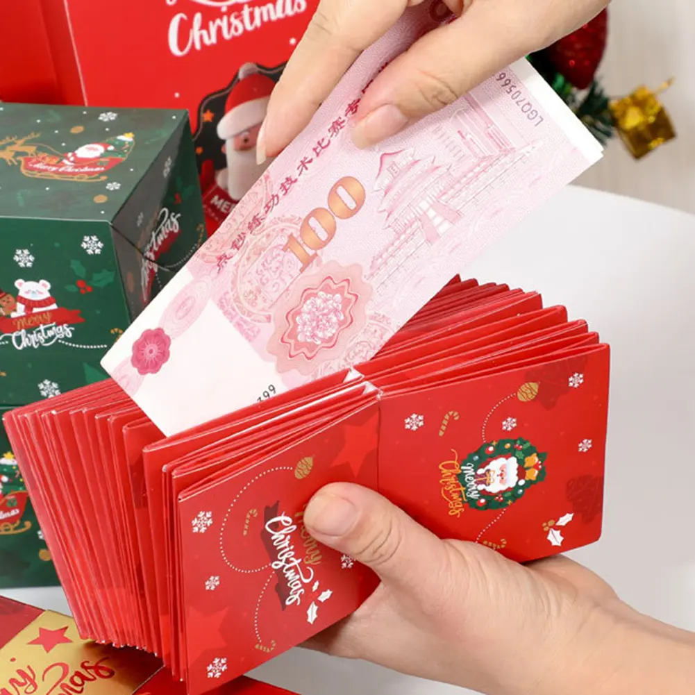 Pop Up Money Box for Cash Gift DIY Folding Paper Box Money Pop Up Surprise Bounce Box Explosions Envelope Surprise Gift Box