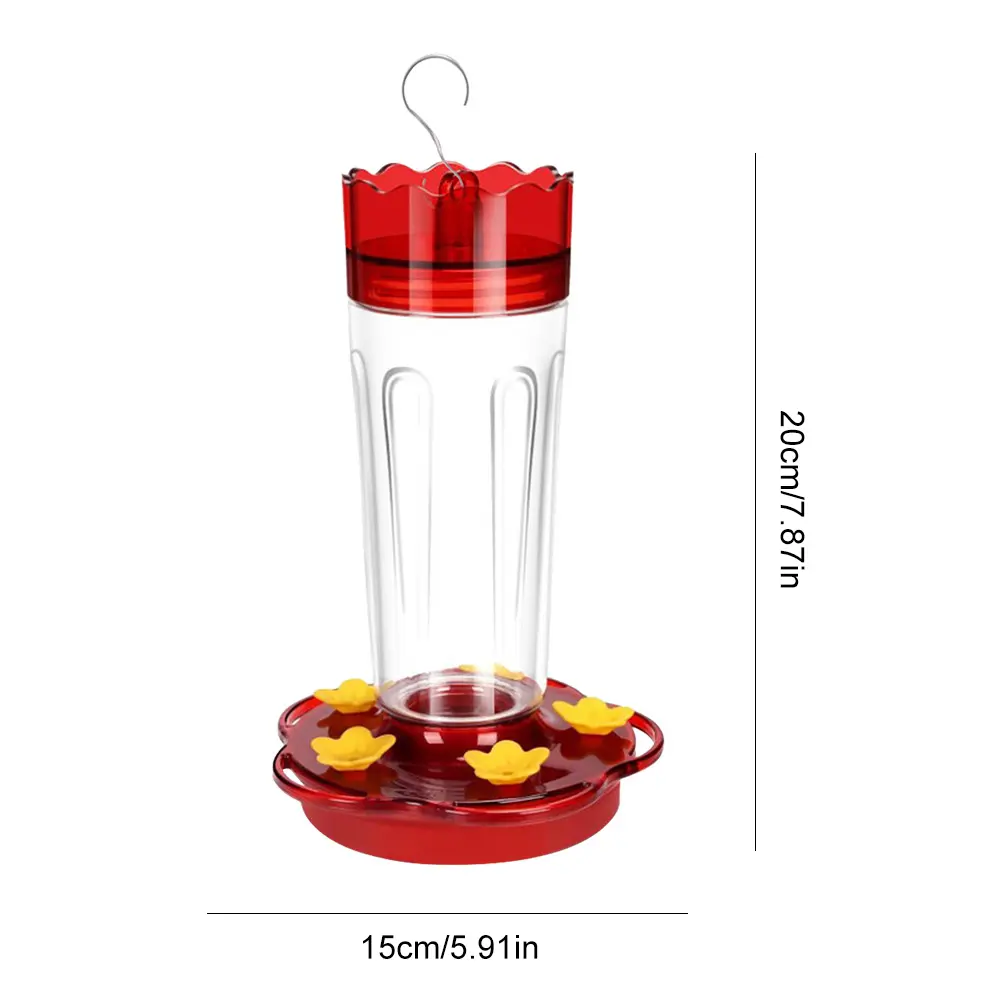 Hummingbird Feeder Ant and Bee Proof Bird Feeder with 5 Feeding Ports Wild Bird Feeder for Outdoors Hanging