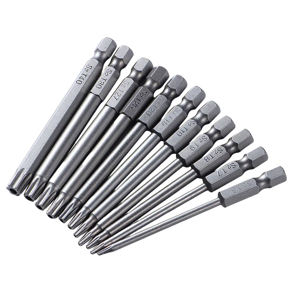 11 PCS Torx Security Bit Set Magnetic Security Screwdriver Set 1/4 Inch Hex Shank Torx Screwdriver Bits Set Screwdriver Head