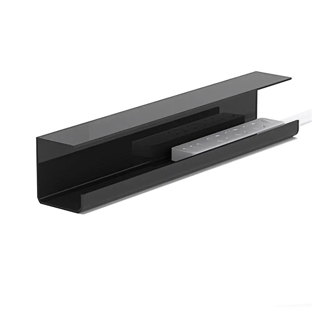 Under Desk Cable Management Tray Self Adhesive Metal Cable Tray Basket Flame Retardant Wire Management Rack for Charging Cable