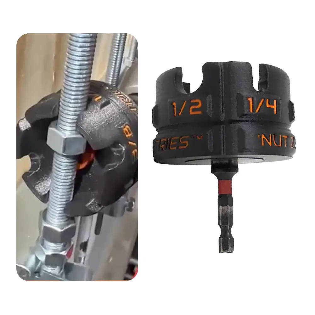 Nut Zip Drill Attachment Multifunction Nut Drill Bit Socket Hex Shank Nut Driver Extractor for Fast Nut and Bolt Removal