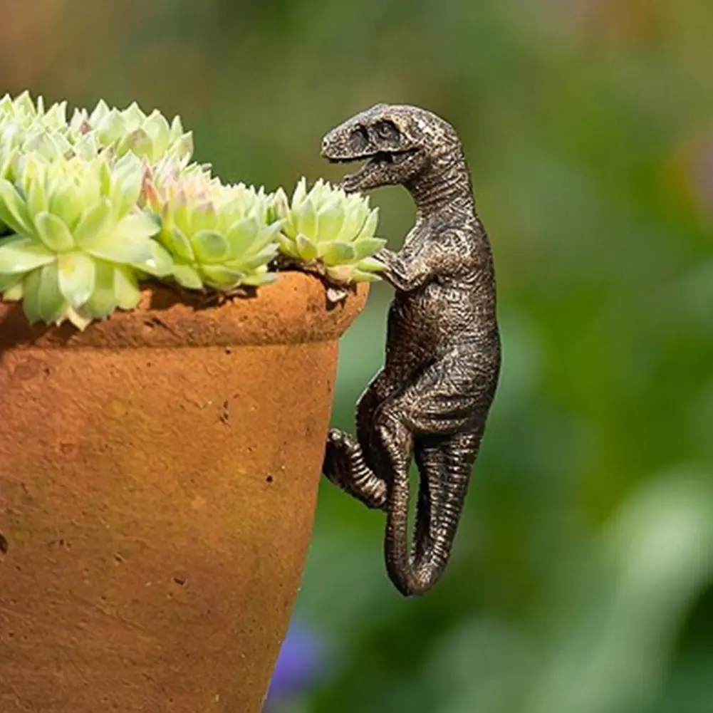 Flower Pot Hugger Hanging Animal Statue Decorative Animal Hanging Decoration Resin Animal Figurine for Vase Fish Tank