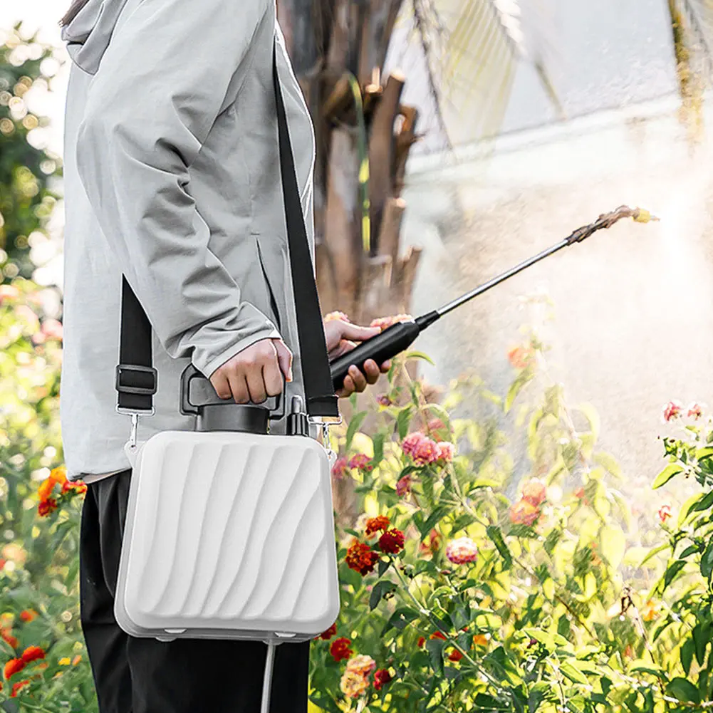 1.35 Gallon/5L Garden Sprayer with USB Rechargeable Handle and Telescopic Wand Water Sprayer for Garden Lawn and Other Cleaning