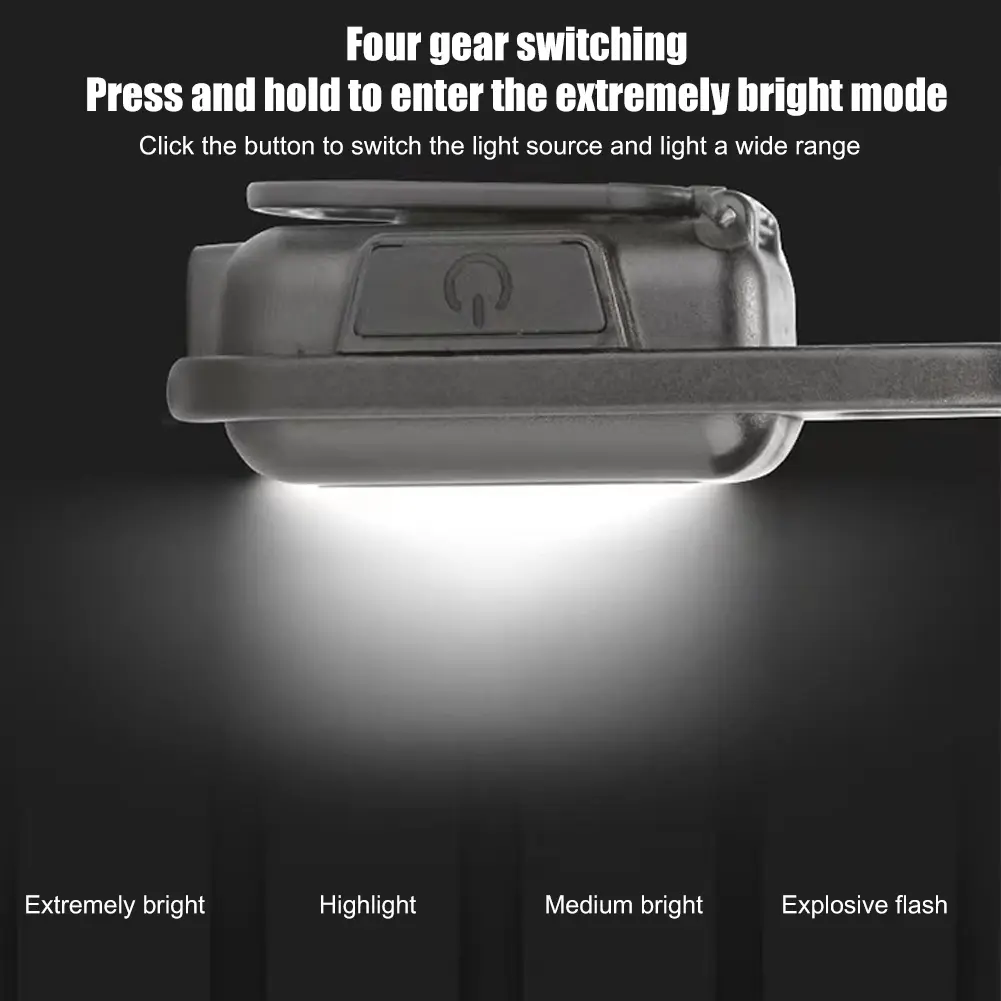 1-30Pcs Mini Magnetic LED Flashlight 150-500ml USB Rechargeable Flashlight Portable Pocket Keychain Light for Outdoor Work Lamp