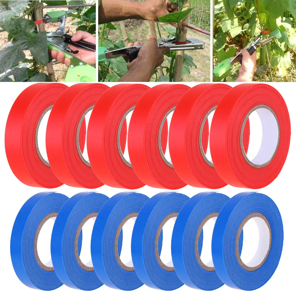 10/20Pcs Plant Branch Tie Tape Hand Tying Binding Tools with 1 Box Staple For Garden Tying Machine Vegetable Fruit Tree Tapenter