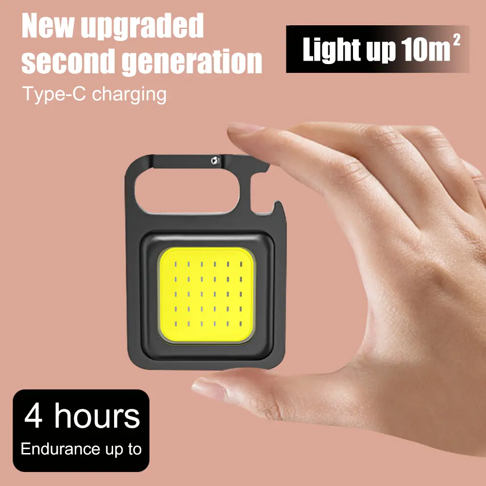 1-30Pcs Mini Magnetic LED Flashlight 150-500ml USB Rechargeable Flashlight Portable Pocket Keychain Light for Outdoor Work Lamp