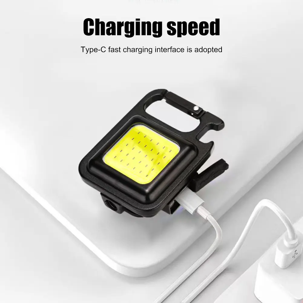 1-30Pcs Mini Magnetic LED Flashlight 150-500ml USB Rechargeable Flashlight Portable Pocket Keychain Light for Outdoor Work Lamp