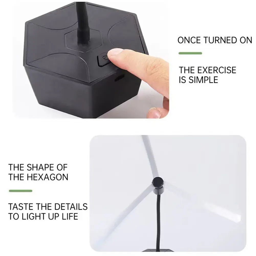 Flexible Tables Fly Fans USB Rechargeable Mosquito Insect Repellent Fan Waterproof Food Spinning Fan for Picnic Kitchen Party