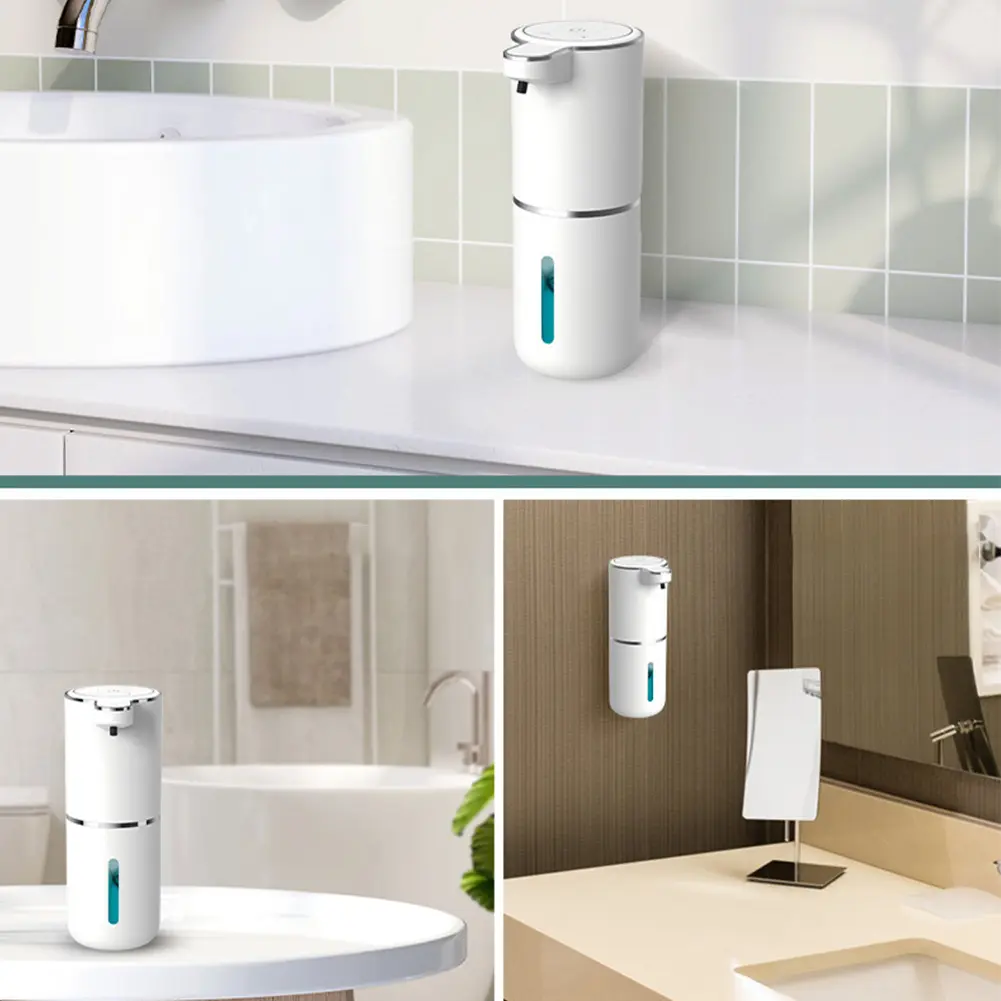 380ML Electric Hand Sanitizer Dispenser Waterproof Liquid Hand Soap Dispenser Pump Large Capacity Rechargeable Bathroom Supplies