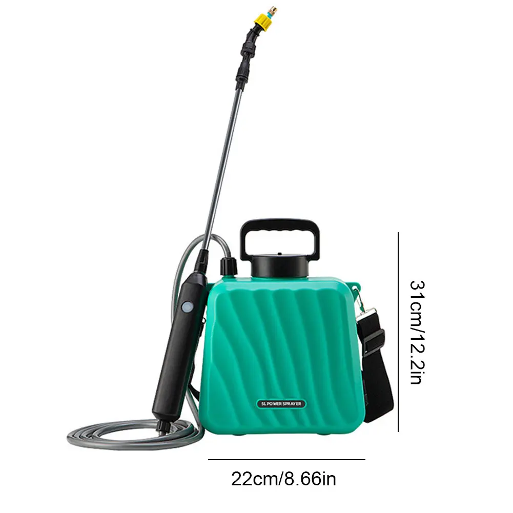 1.35 Gallon/5L Garden Sprayer with USB Rechargeable Handle and Telescopic Wand Water Sprayer for Garden Lawn and Other Cleaning
