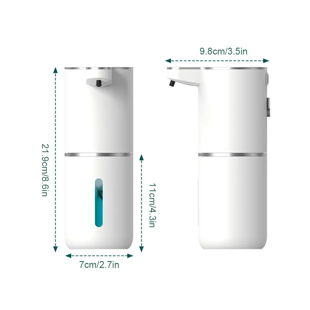 380ML Electric Hand Sanitizer Dispenser Waterproof Liquid Hand Soap Dispenser Pump Large Capacity Rechargeable Bathroom Supplies