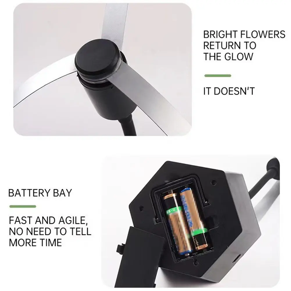 Flexible Tables Fly Fans USB Rechargeable Mosquito Insect Repellent Fan Waterproof Food Spinning Fan for Picnic Kitchen Party