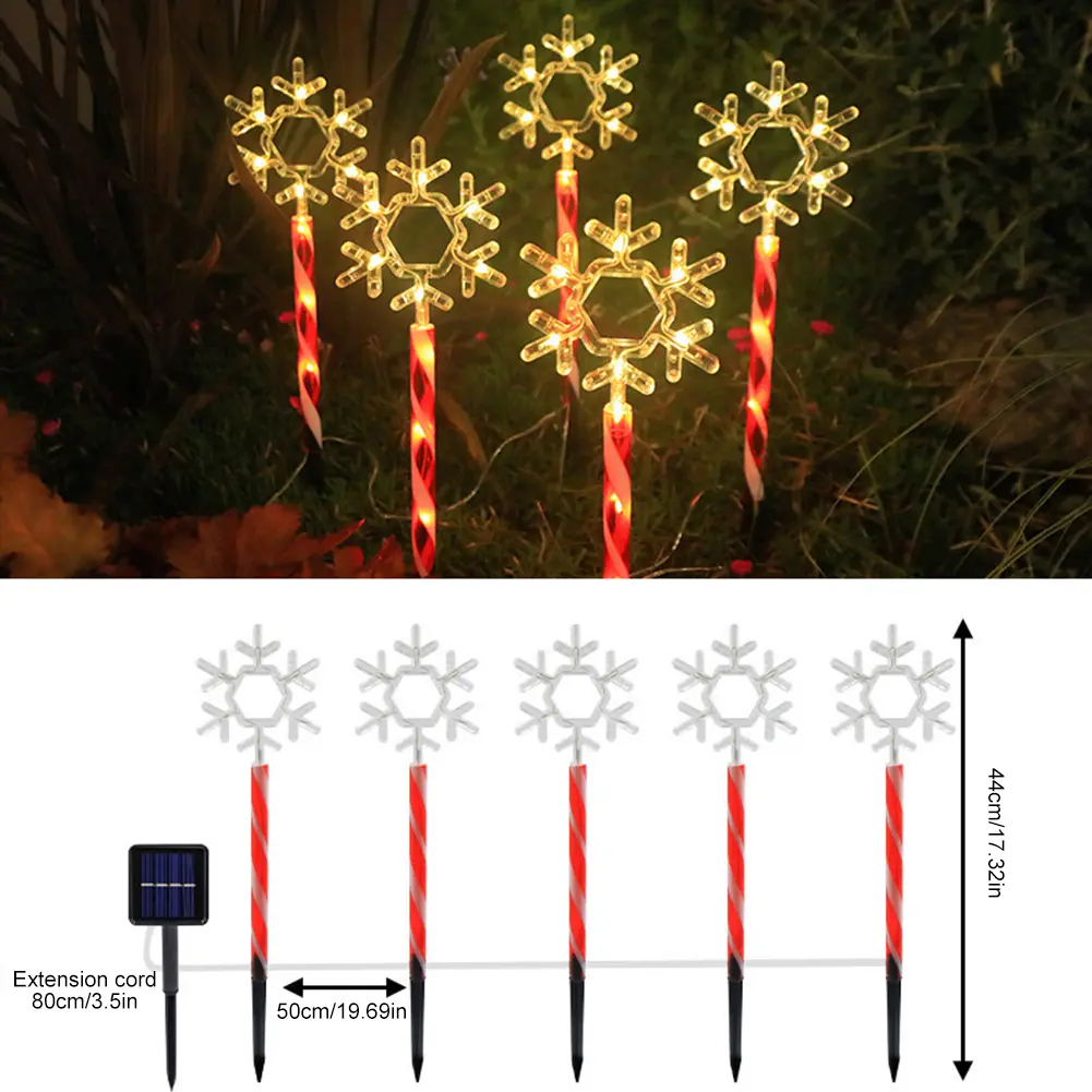 Star/Xmas Tree Solar Powered Stakes Light Colorful/Warm Light Garden Light Waterproof Auto On for Walkway Patio Garden