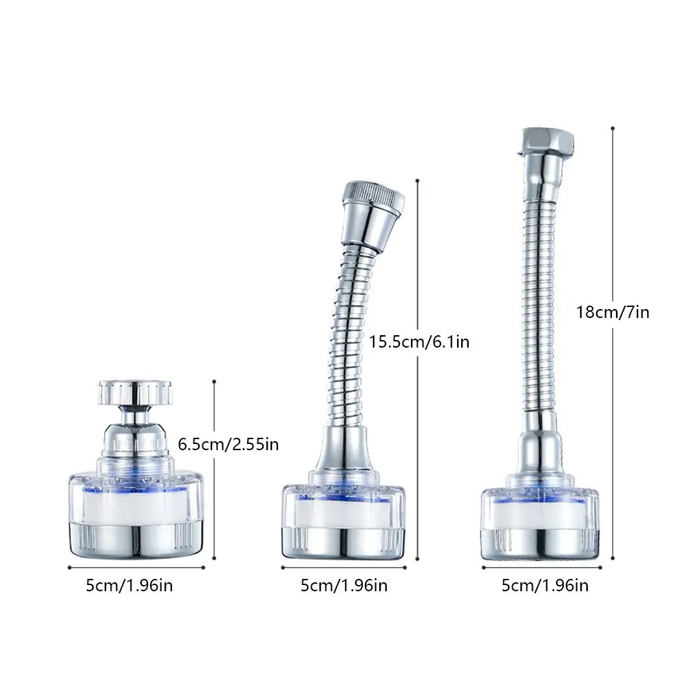 Kitchen Faucet Water Filter 360° Sink Filter Pressurized Sink Faucet Water Filter Universal Faucet Aerator Bathroom Accessories