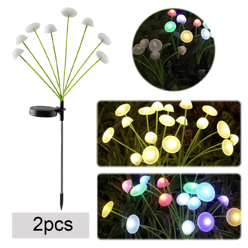 LED Jellyfish Decoration Lamp Solar Powered Courtyard Atmosphere Lamp IP65 Waterproof Jellyfish Sway Lights for Garden Ambiance