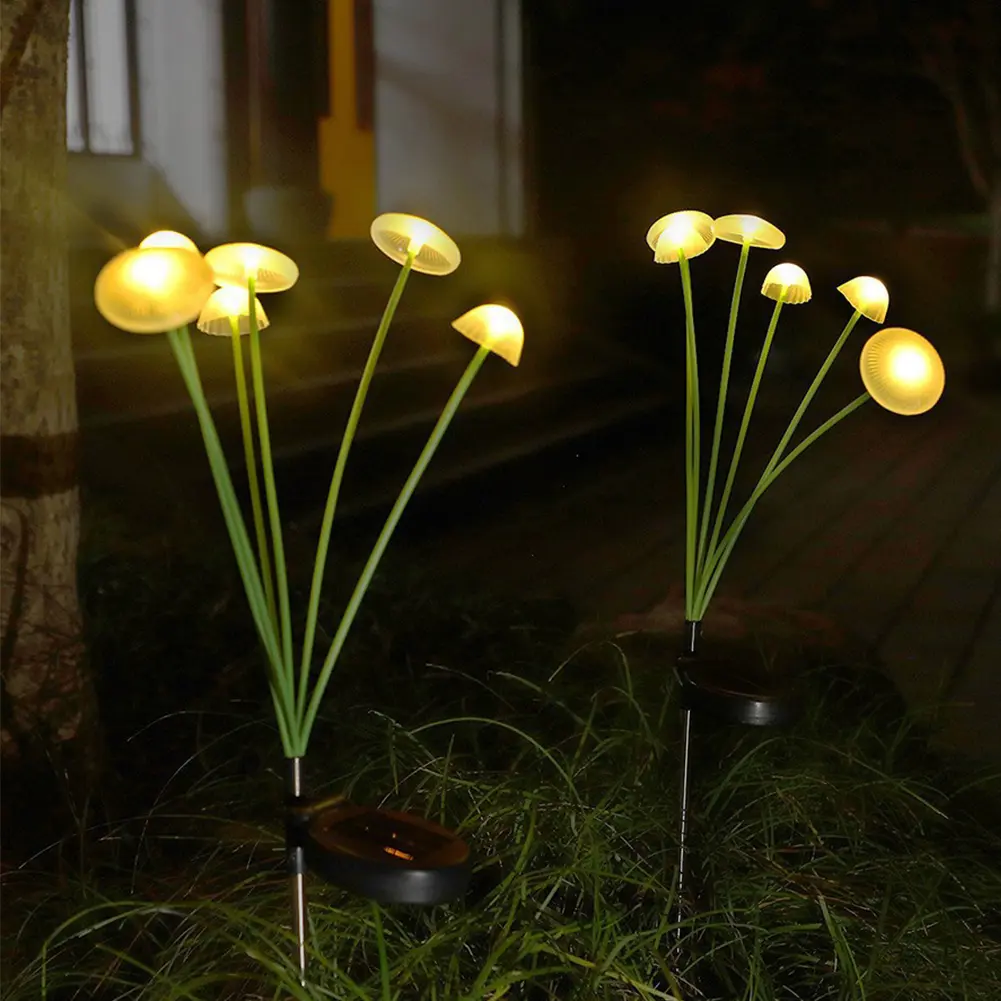 LED Jellyfish Decoration Lamp Solar Powered Courtyard Atmosphere Lamp IP65 Waterproof Jellyfish Sway Lights for Garden Ambiance