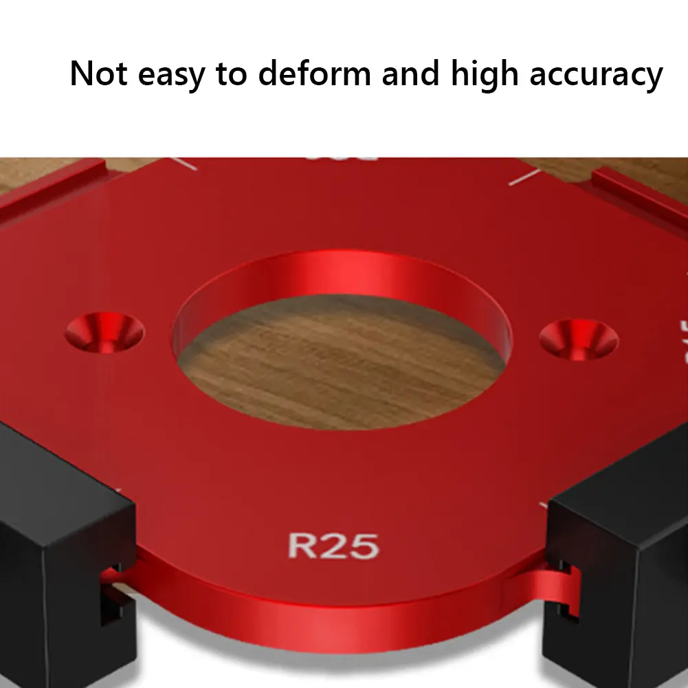 Woodworking Router Templates R10-R50 Radius Jig 4 in 1 Arc Angle Positioning Template, Corner Radius, Reusable Positioning Tools
