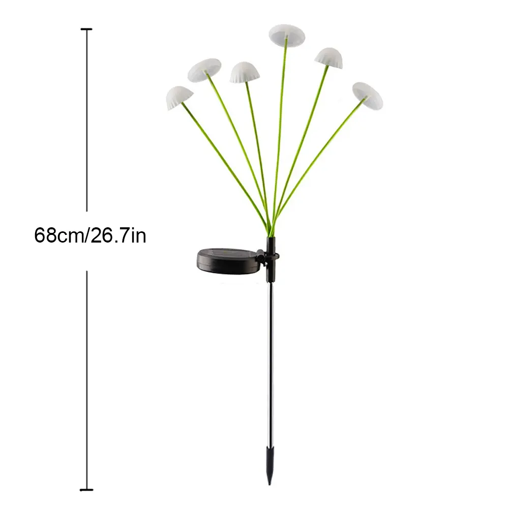 LED Jellyfish Decoration Lamp Solar Powered Courtyard Atmosphere Lamp IP65 Waterproof Jellyfish Sway Lights for Garden Ambiance