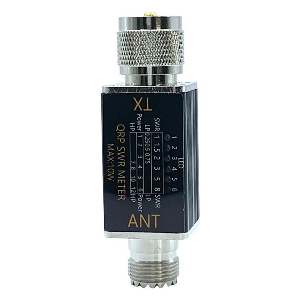 1- 30mhz 10W 6 LED SWR Meter Shortwave Standing Waves Indicator LED Indicator SWR Meter Portable SWR Meter for Short Bands Radio