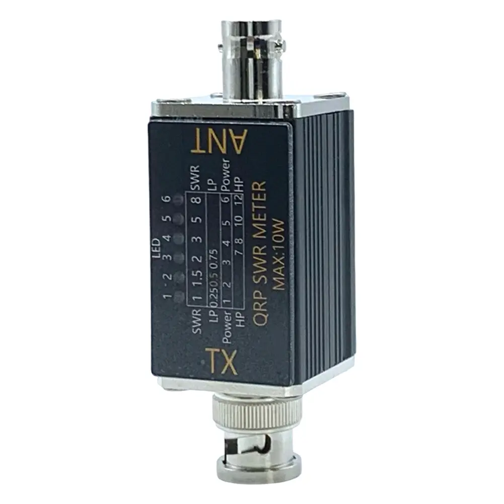 1- 30mhz 10W 6 LED SWR Meter Shortwave Standing Waves Indicator LED Indicator SWR Meter Portable SWR Meter for Short Bands Radio