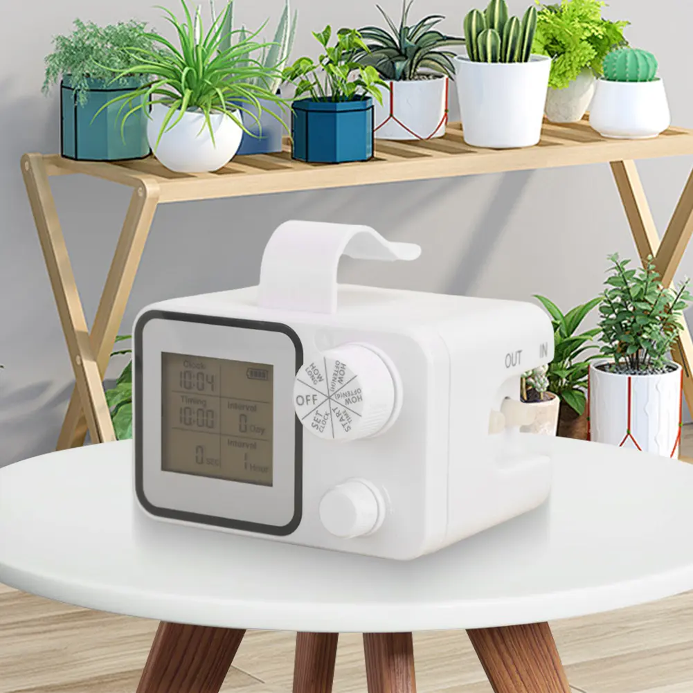 Smart Automatic Watering System LCD Display Potted Plants Self Watering System Automatic Drip Irrigation Kit for Potted Plants