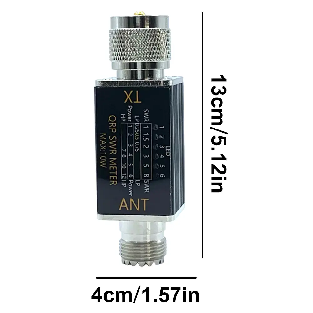 1- 30mhz 10W 6 LED SWR Meter Shortwave Standing Waves Indicator LED Indicator SWR Meter Portable SWR Meter for Short Bands Radio