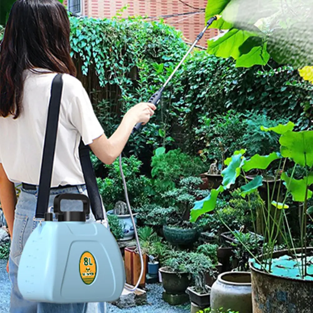 8L Powerful Electric Sprayer with 3 Mist Nozzles Rechargeable Garden Sprayer Electric Back Pack Sprayer for Yard Lawn and Garden
