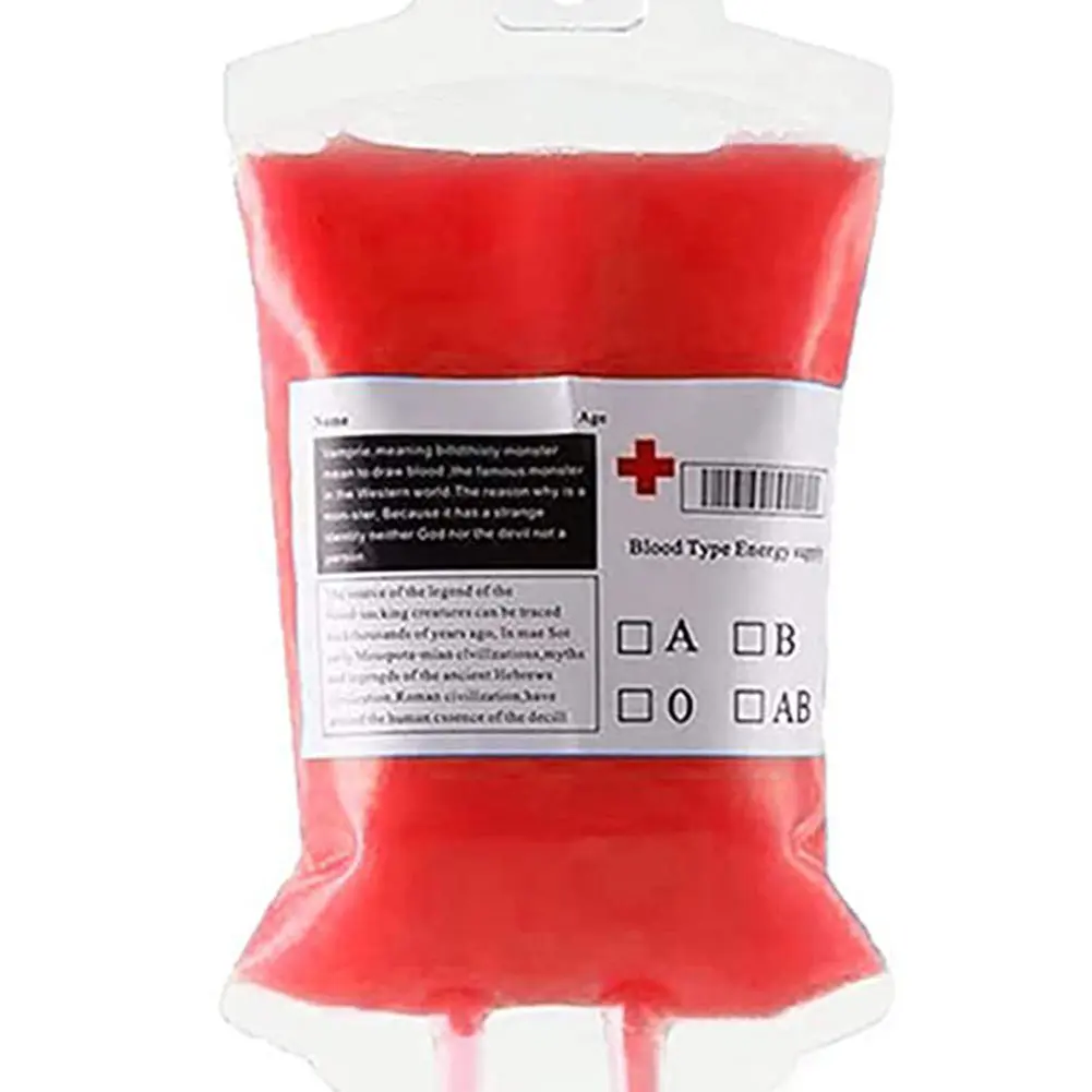 10/20/30PCS 350ml Big Halloween Blood Bags Vampire Fake Blood Bags Alcohol Iv Bags for Drinks Halloween Decoration Horror Props
