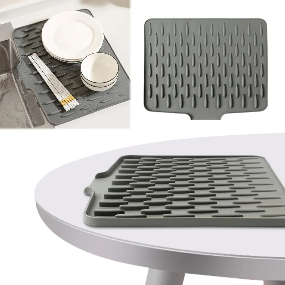 No Spill Silicone Worktop Saver Multi-Function Non-Slip Kitchen Mat Countertop Protector for Counter Refrigerator